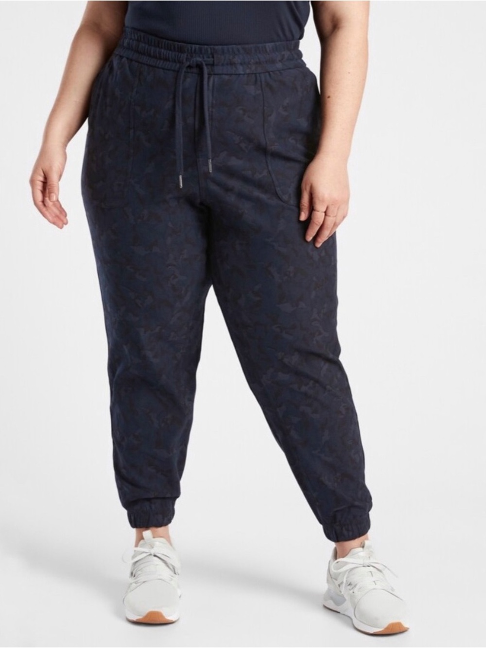 NWT ATHLETA Farallon Jogger Pants Navy Blue Camo 22 Plus New